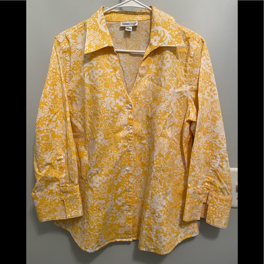 COLDWATER CREEK Womens Blouse 3/4 sleeve